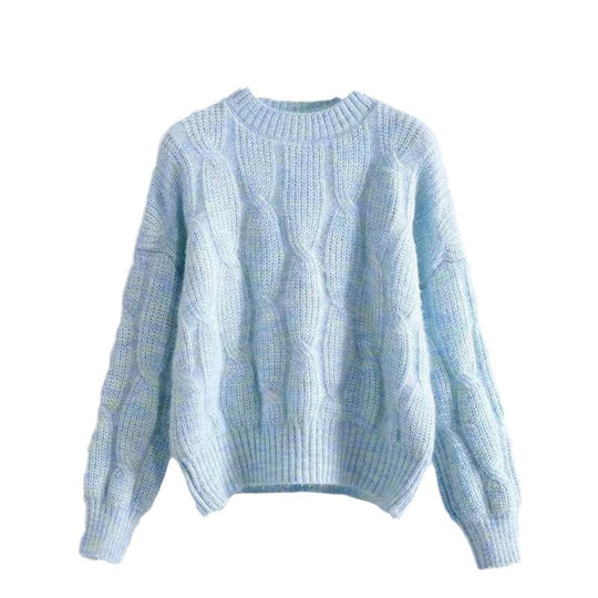 Damen Grobstrickpullover mit innovativem Wellenmuster R&B
