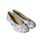 Damen Ballerinas mit verspielt buntem Punktedesign