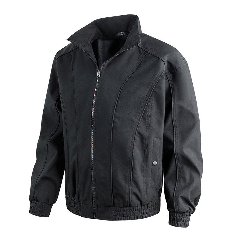 Herren Freizeitjacke mit hochschließendem Kragen und elastischem Bund R&B