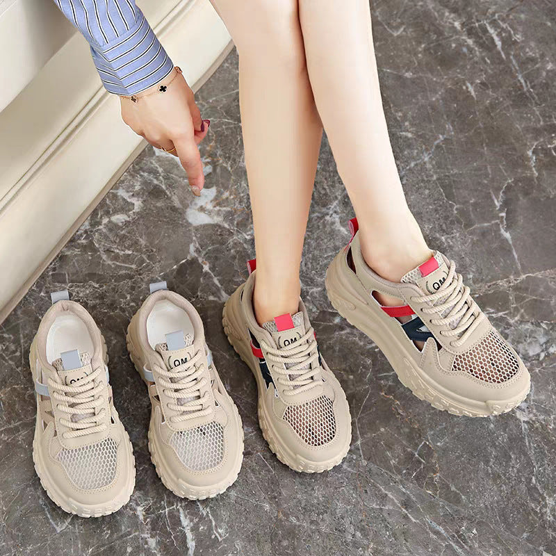 Damen Sportliche Sneakers mit atmungsaktivem Netz-Obermaterial von R&B