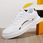 Damen Sneakers aus leichtem Kunstleder mit sportlichem Design