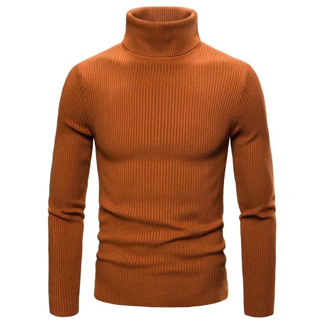 Herren Hochwertiger Rollkragenpullover aus feiner Rippstruktur R&B