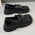 Damen Elegante und bequeme Loafer mit modischem Schnallen-Design R&B