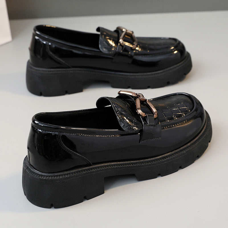 Damen Elegante und bequeme Loafer mit modischem Schnallen-Design R&B