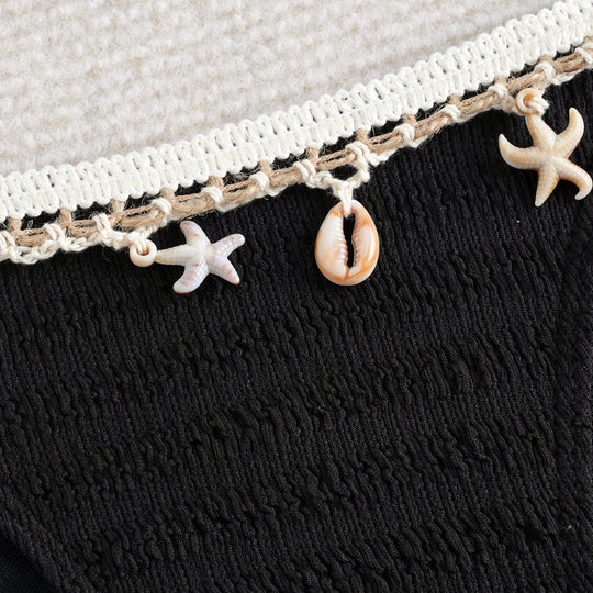 Damen Bikini-Set mit verspieltem Muscheldetail und elastischen Bändern R&B