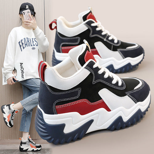 Damen Sportliche Chunky Sneakers mit atmungsaktivem Obermaterial und rutschfester Sohle R&B
