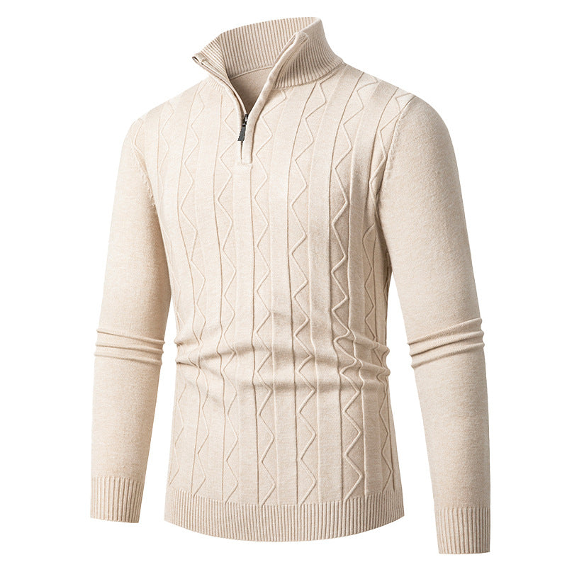 Herren eleganter Rollkragenpullover mit Strukturdesign R&B