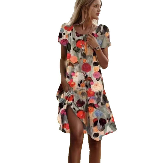 Damen Freizeitkleid mit floralem Design R&B