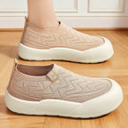 Damen Bequeme Slip-On Sneakers mit flexiblem Strickdesign R&B