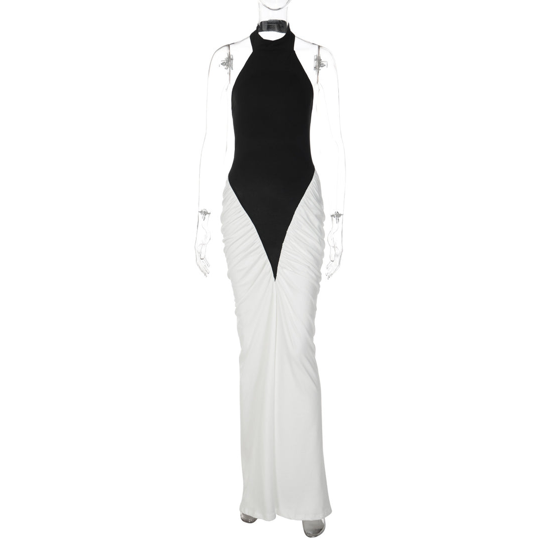 Damen Elegantes Kleid mit hochgeschlossenem Design und kunstvollen Drapierungen R&B