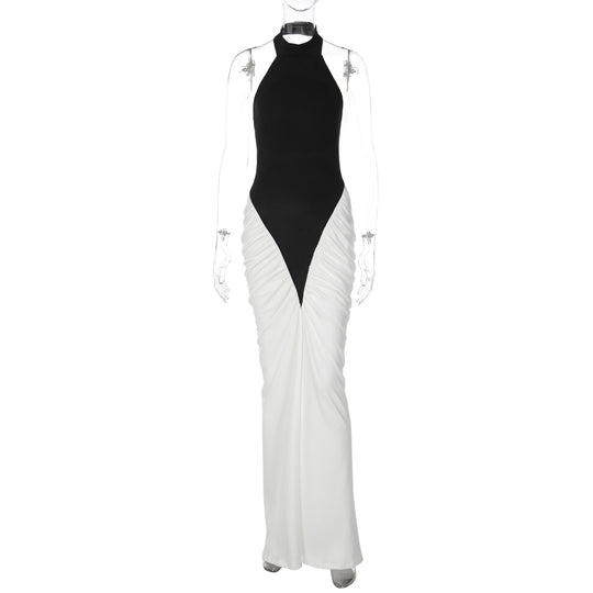 Damen Elegantes Kleid mit hochgeschlossenem Design und kunstvollen Drapierungen R&B