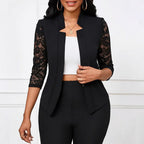 Damen Blazerjacke mit Spitzeinsätzen und modernem Design R&B