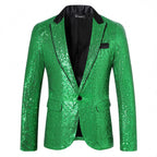Herren Glamouröser Paillettenblazer R&B