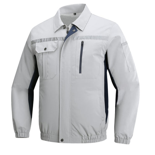 Herren nan atmungsaktive Arbeitsjacke mit integrierten Rückenlüftern und reflektierenden Streifen R&B