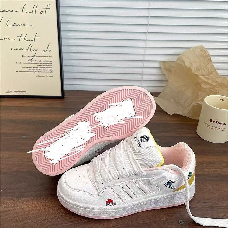 Damen Sneakers im modernen Sportdesign mit farbigen Applikationen R&B