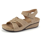 Damen Komfortable und modische Sandalen mit verstellbaren Klettverschlüssen und anatomischer Fußbettung R&B