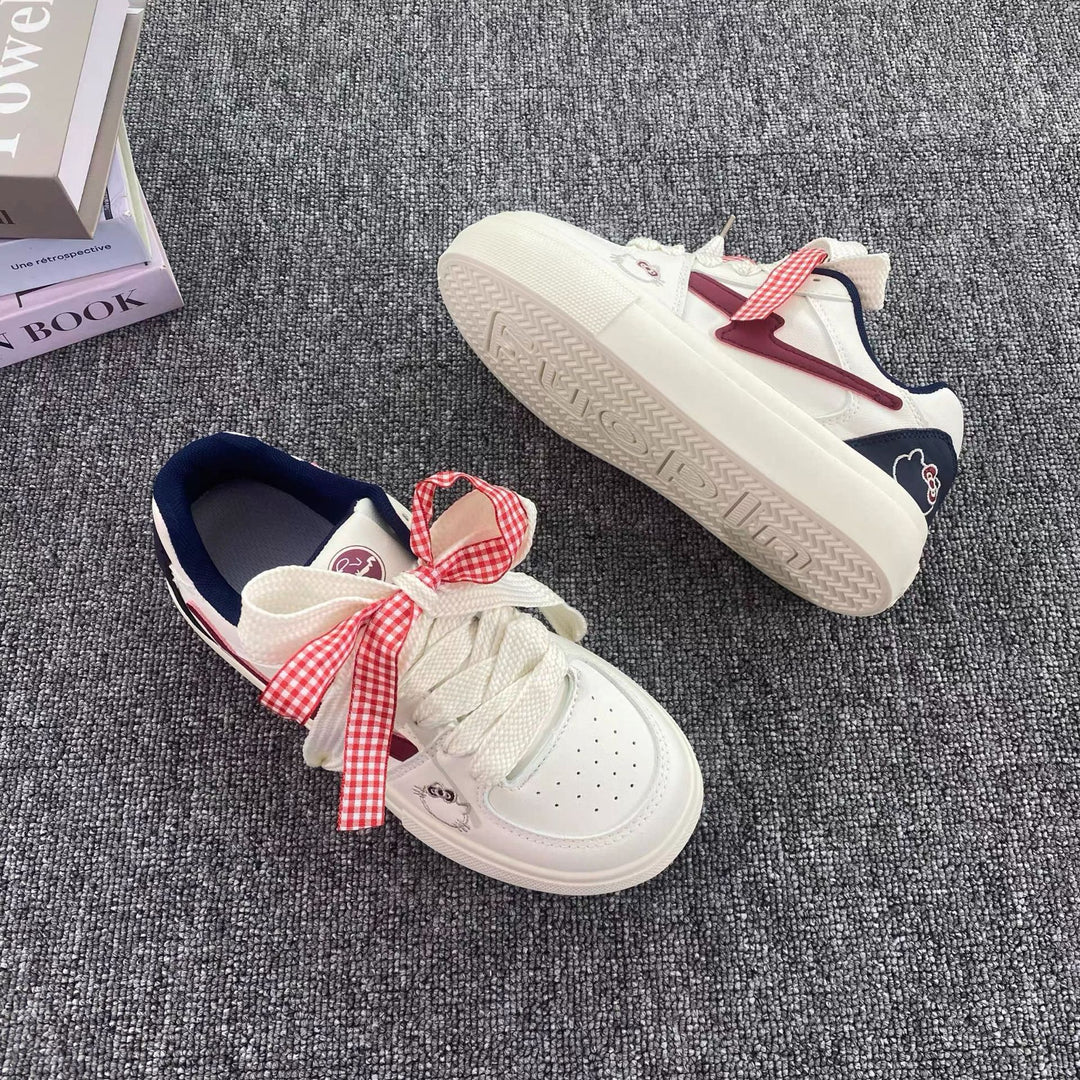 Damen Sneakers mit süßem Tierdesign und flauschigen Details R&B