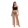 Damen Häkel Strandhose mit hoher Taille und weitem Schnitt R&B