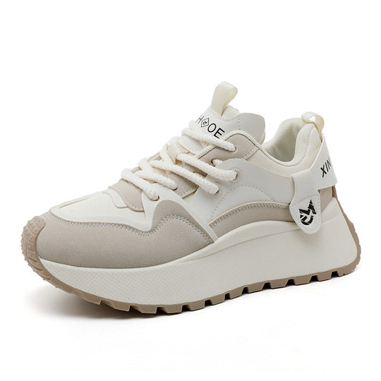 Damen modische Chunky Sneakers mit sportlichem Design und atmungsaktiver Oberflächenstruktur R&B
