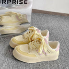 Damen Plattform Sneakers mit atmungsaktiver Obermaterialkombination und rutschfester Sohle