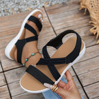 Damen Crossover-Sandalen mit rutschfester Sohle und anatomischem Fußbett R&B