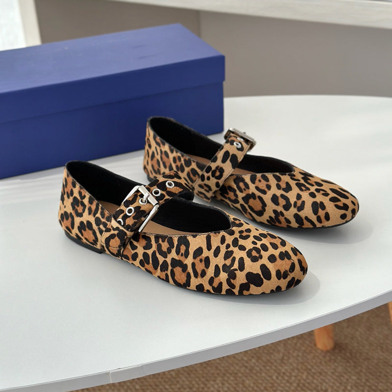Damen elegante Ballerinas mit modischem Schnallen-Detail R&B