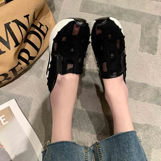 Damen Wedge-Sneaker mit modischem Cut-Out-Design und komfortabler Innensohle R&B