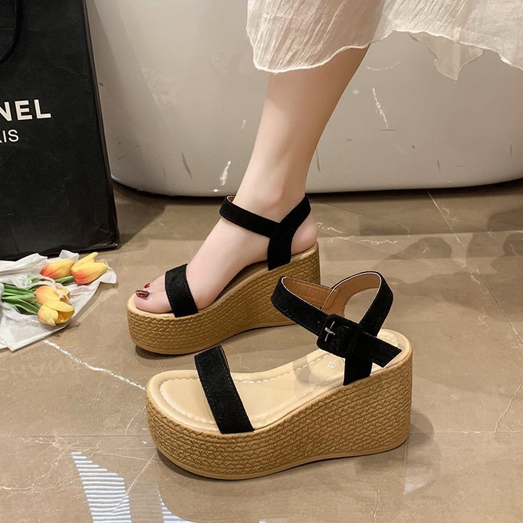 Damen Keil-Sandaletten mit komfortablem Fußbett und elegantem Riemchenverschluss R&B