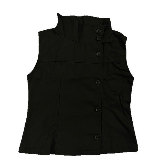Damen Modische Blusen-Weste mit asymmetrischem Kragen und Knopfverschluss R&B