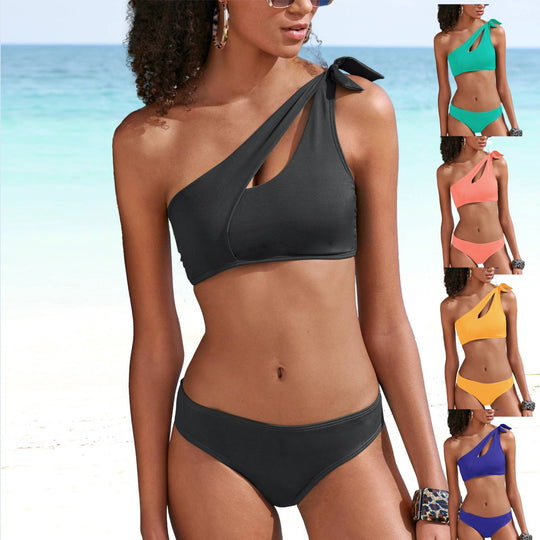 Damen asymmetrischer Bikini mit modischen Cut-Outs R&B
