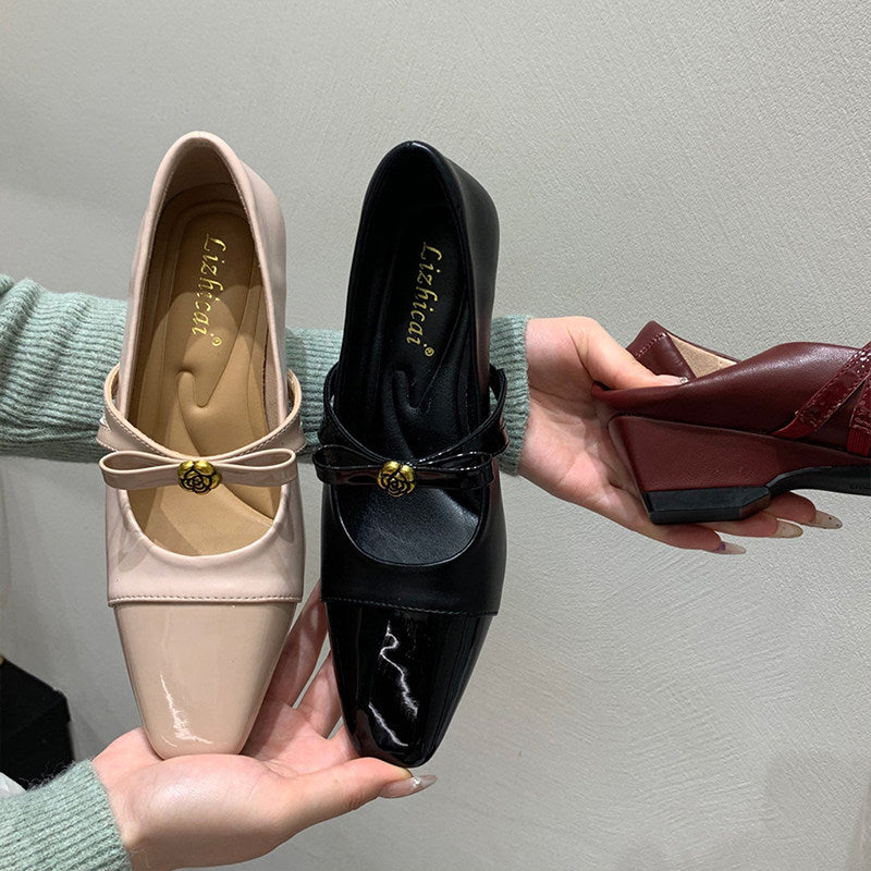 Damen elegante Mary Jane Pumps mit modischem Schleifendetail R&B