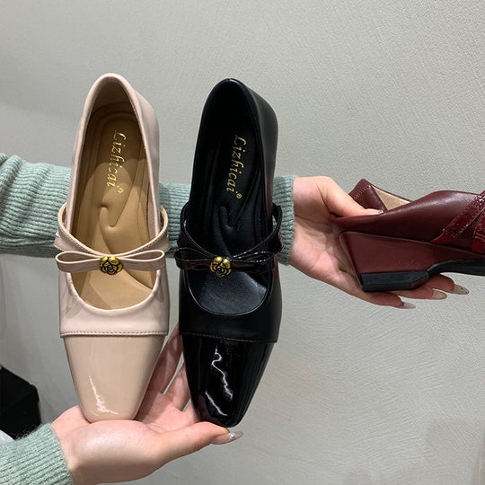 Damen elegante Mary Jane Pumps mit modischem Schleifendetail R&B