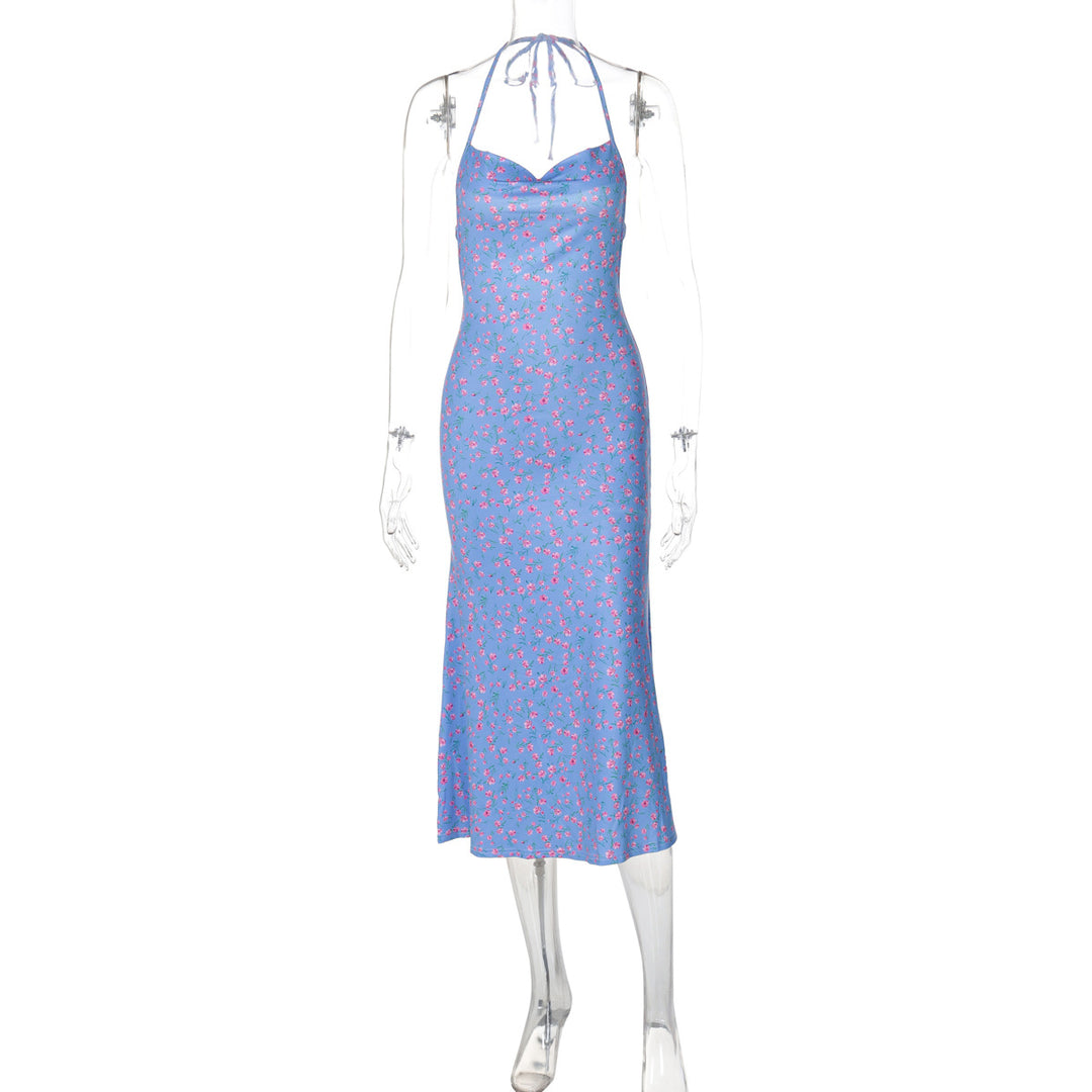 Damen Maxikleid mit eleganter Schnürung und floralem Muster R&B