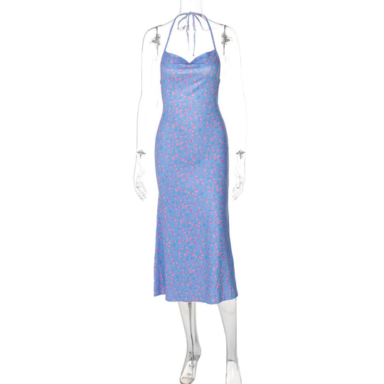 Damen Maxikleid mit eleganter Schnürung und floralem Muster R&B