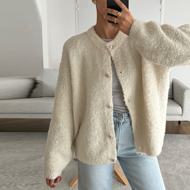 Damen Kuschelige Strickjacke im Oversized-Style R&B
