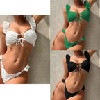 Damen Triangel-Bikini mit Rüschendetails und verspieltem BindR&Band R&B