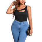 Damen Body mit asymmetrischem Cut-Out und komfortablem Schlangenprint R&B