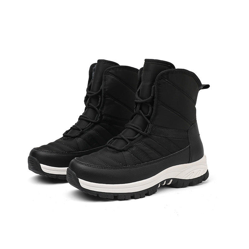 Damen gefütterte Winterstiefel mit rutschfester Sohle und elastischem Schnellschnürsystem R&B