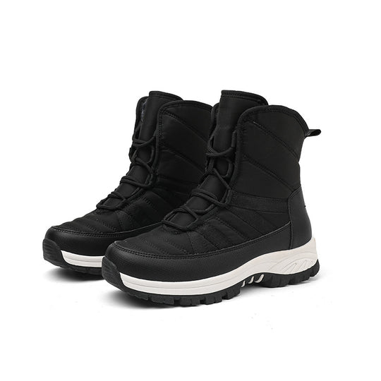 Damen gefütterte Winterstiefel mit rutschfester Sohle und elastischem Schnellschnürsystem R&B