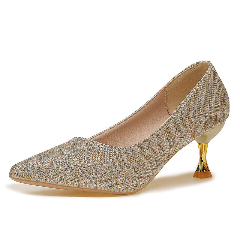 Damen Elegante Pumps mit funkelndem Akzent und geschwungenem Absatz R&B