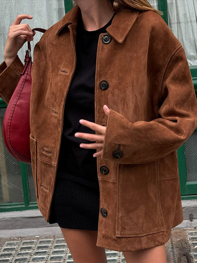Damen Wilde Velourjacke im lässigen Chic R&B