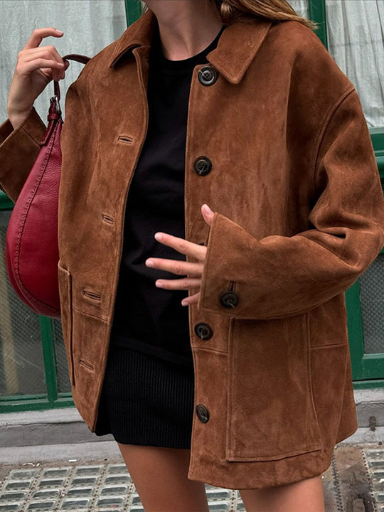 Damen Wilde Velourjacke im lässigen Chic R&B