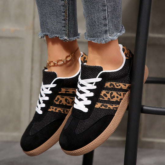 Damen Sportliche Sneaker mit animalischem Muster und rutschfester Sohle R&B