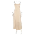Damen Elegantes Maxikleid mit raffiniertem Cowl-Ausschnitt
