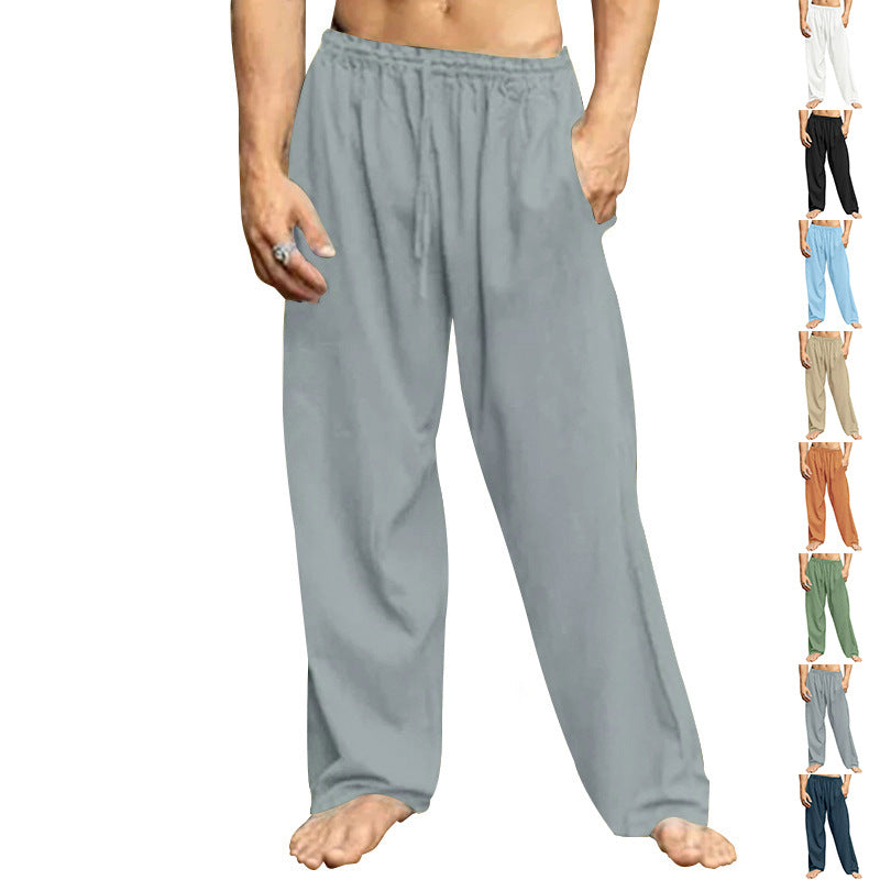 Herren bequeme Freizeit-Hose mit elastischem Bund und seitlichen Eingrifftaschen R&B