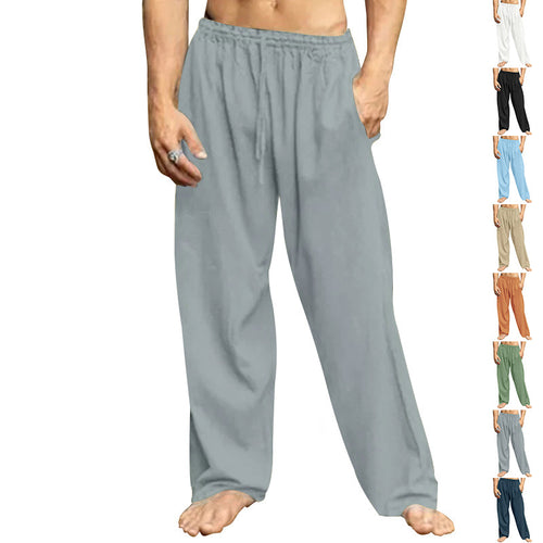 Herren bequeme Freizeit-Hose mit elastischem Bund und seitlichen Eingrifftaschen R&B