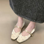 Damen Ballerinas mit dekorativen Strassdetails und komfortablem Riemchen R&B