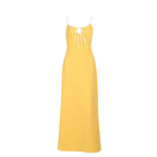 Damen Langarm Maxi-Kleid mit raffiniertem Kordelzug und schmalem Schnitt EB