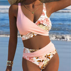 Damen Einteiler Badeanzug mit elegantem floralem Design und figurformendem Schnitt
