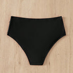 Damen Hohe Taille Bikinihose mit Rüschendesign